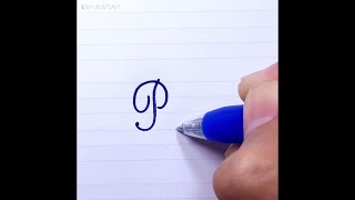 How to Write Letter P p in Cursive Writing for Beginners | French Cursive Handwriting