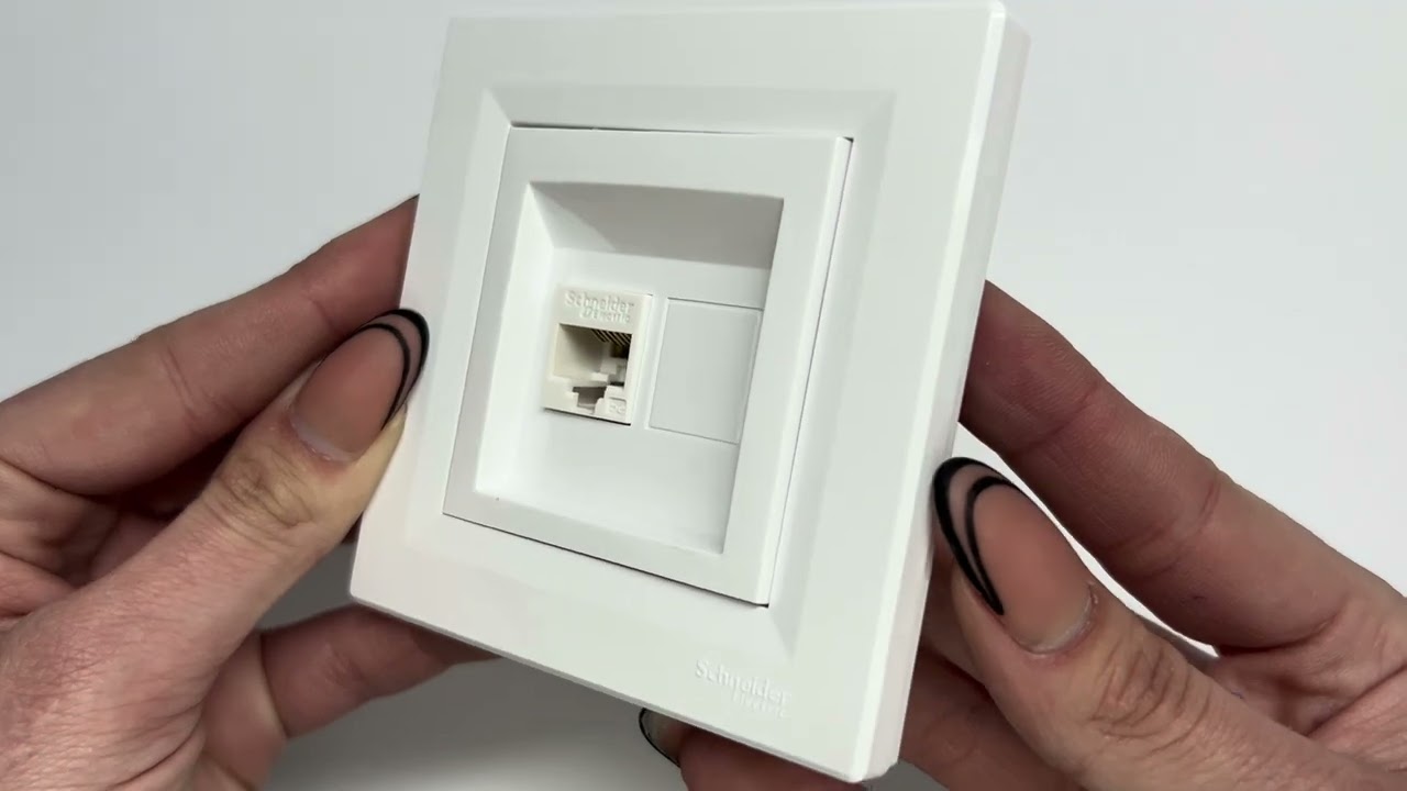 Розетка одинарная телефонная RJ-11 SCHNEIDER Asfora белая EPH4100121