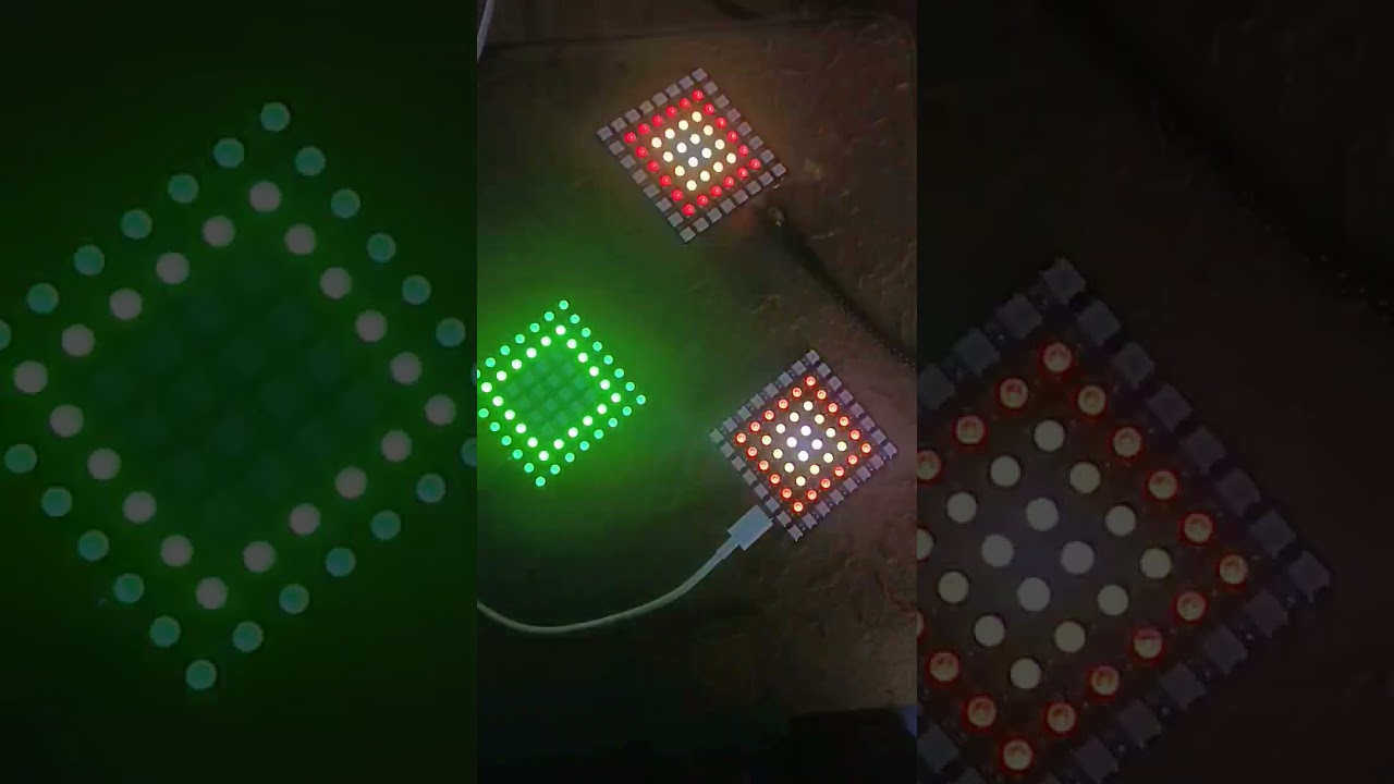 LED-bots listening to music