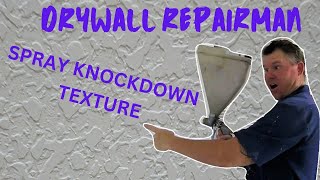 How to Apply Knock Down Wall Texture how to spray knockdown texture with a hopper. Spray texture