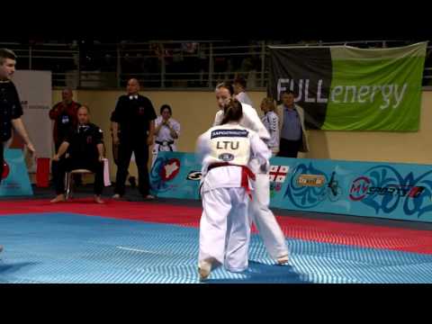 WKO EC 2016, women  50 kg, Jelena Sapoznikova LTU   Violeta Litovska BUL 14