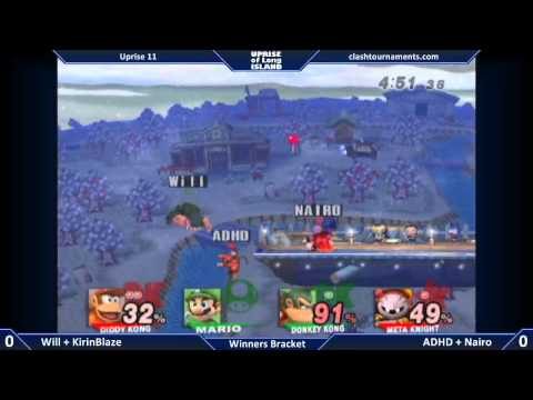Uprise 11 - ADHD + Nairo vs Will + KirinBlaze - SSBB