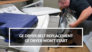 GE Dryer Belt Replacement | GE Dryer Won't Start | Model gtd42gasj2ww