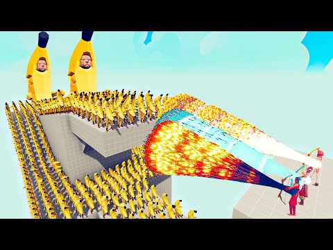 100x BANANA CAT + 2x GIANT vs 3x EVERY GOD - Totally Accurate Battle Simulator TABS