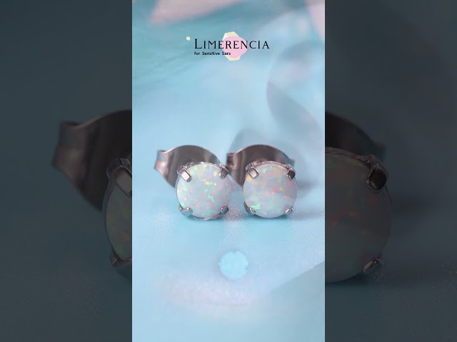 Vídeo relacionado con Limerencia Pendientes De Botón Ópalo Natural de Titanio para Mujeres y Niñas, 5mm Nacimiento de ópalo, Pendientes Hipoalergenicos Titanio Regalo para Cumpleaños Anniversario. (5mm, Turquesa)