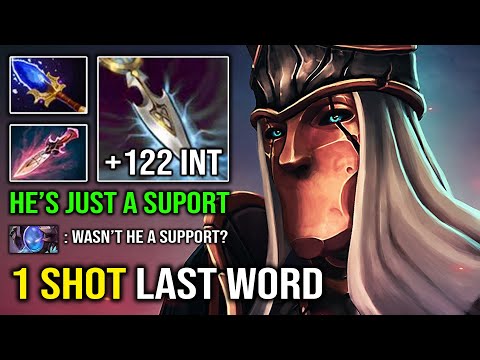 WTF +122 Perma INT Support Silencer AOE Last Word 100% Pure DPS Full Aghanim Effect Dota 2