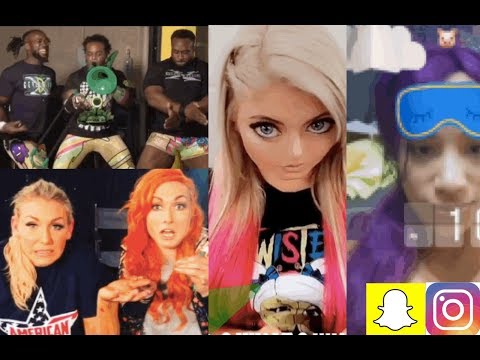WWE Snapchat/IG ft. Becky Lynch, Charlotte, New Day, Kurt Angle, Alexa Bliss n MORE