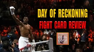 Day of Reckoning - Boxing Fight Card Review