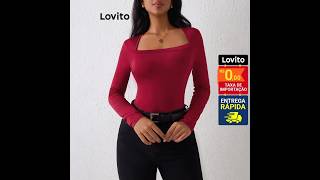 Blusa manga longa com decote quadrado!