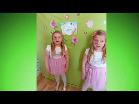 Zespół Stokrotki w składzie: Lena Florczak, Oliwia Florczak - ZSP w Ligocie Książęcej