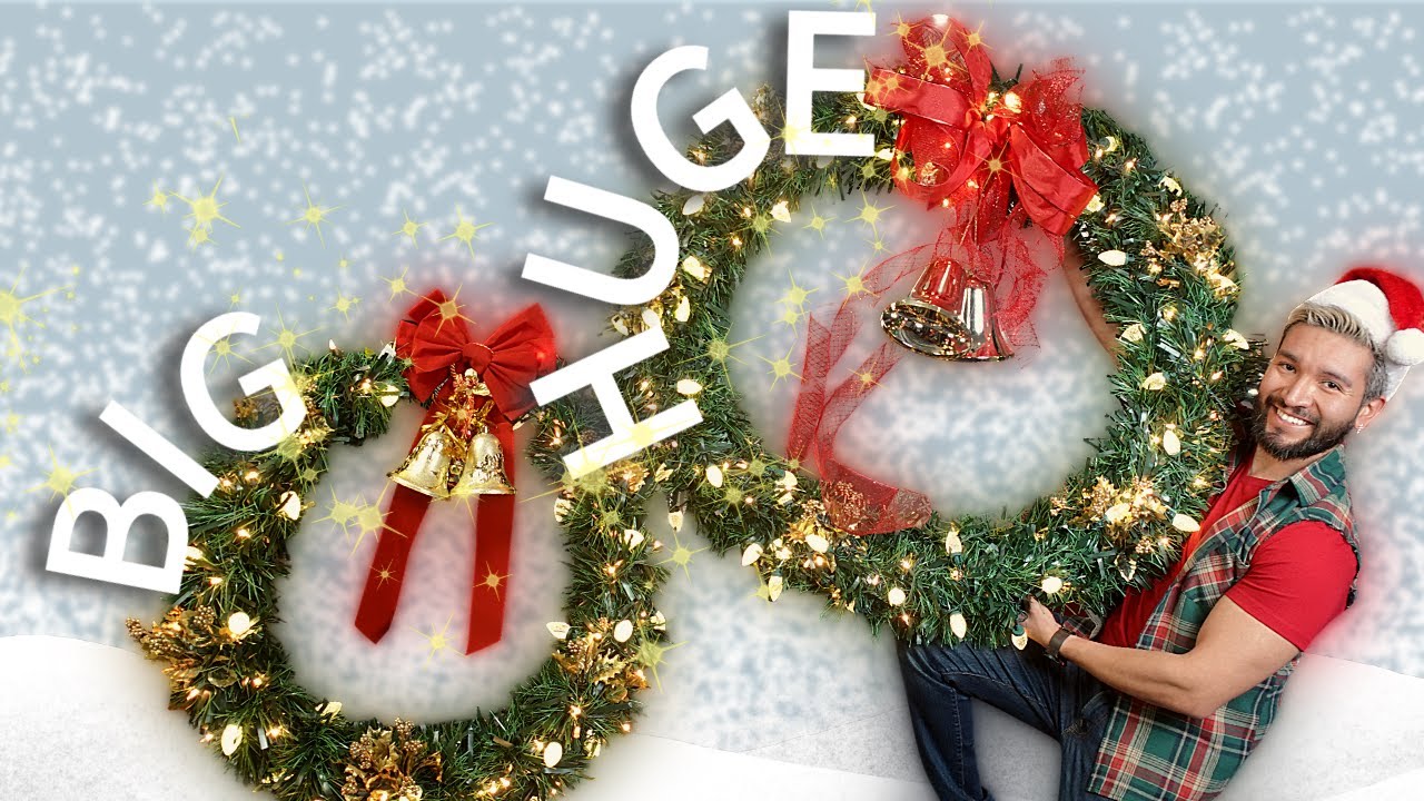 Making BIG Christmas Wreaths || Budget - DIY