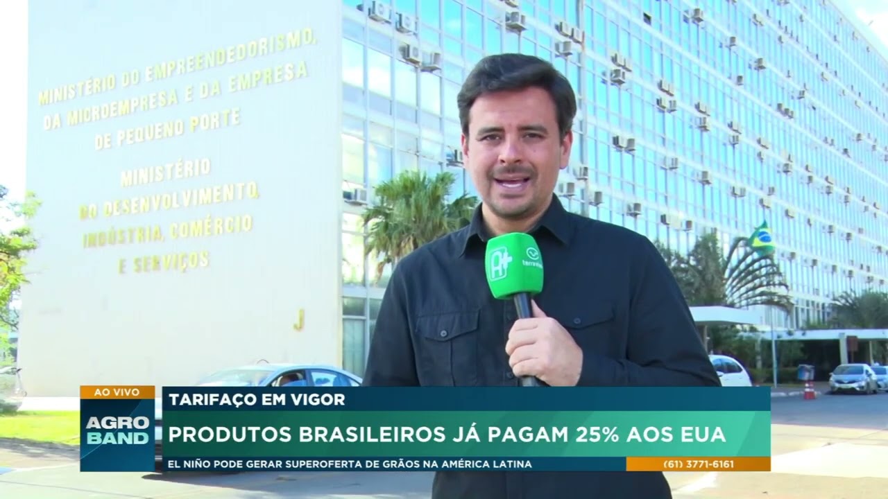Tarifa de 25% dos EUA passa a valer e pressiona o agro brasileiro