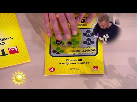 18-åriga Simon från Alvesta skrapar hem trissvinst! - Nyhetsmorgon (TV4)
