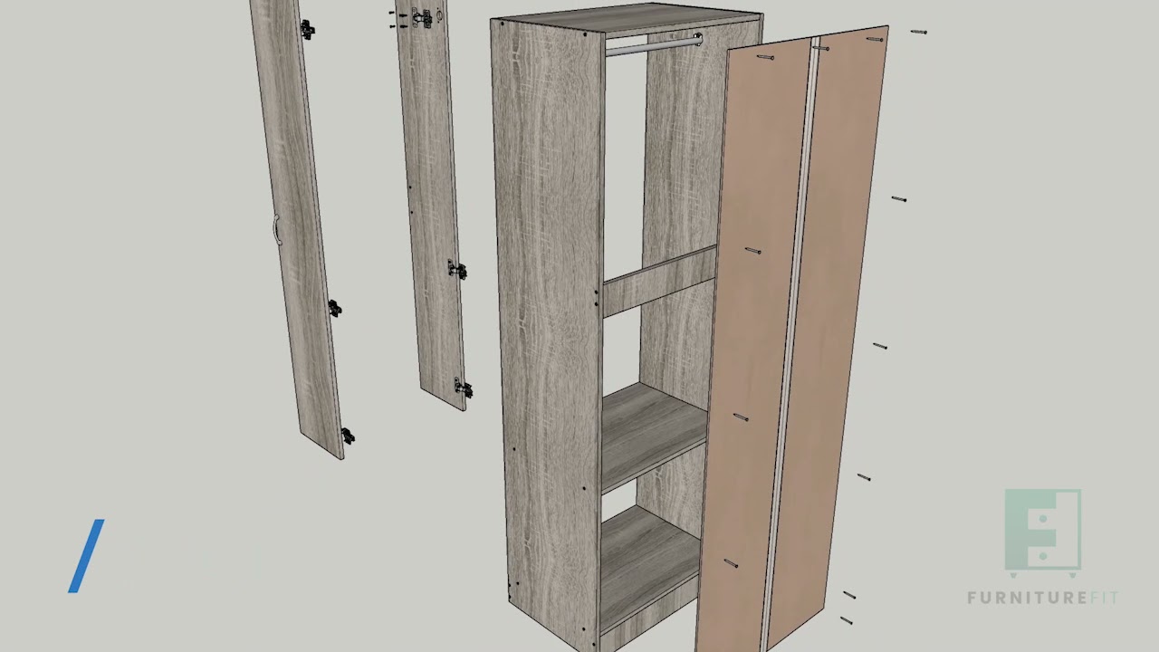 [FF] 2-Door Wardrobe Assembly Manual