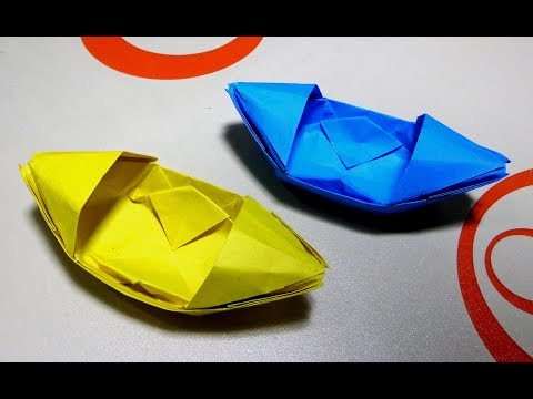 How To Make a Paper Boat That Floats - Origami, Step by Step Tutorial Video