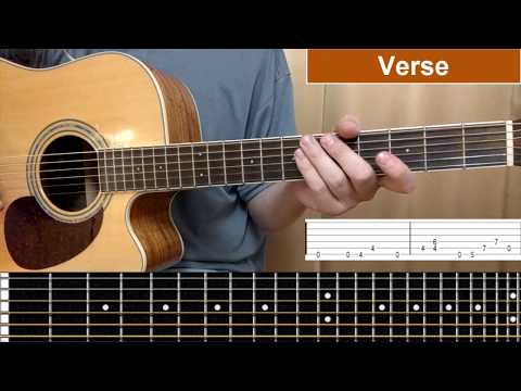 Nirvana - Lithium - Guitar tutorial - Tabs on Screen