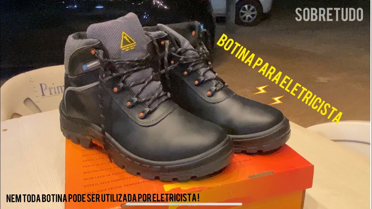 Botina para eletricista Marluvas Premier 75BPR29 CLI MP Preta Microfibra Ca 42896