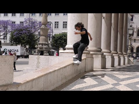 Laurence Aragão cruising Downtown Lisbon in the new Emerica Gamma for POP Skateshop