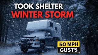 Winter Truck Camping / Peace, Chaos, and a Cozy Shelter to Ride out the Storm.