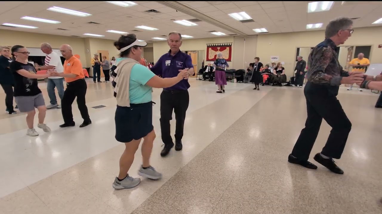 Round dancing with the Jacqui Landau cueing at West County Spinners Square Dance Club in Creve Coeur, MO.