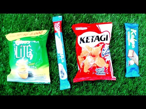ASMR satisfying videos, Opening Lite crackers, Ketagi crackers, Kalpa Chokolat Wafers, Chokolat 