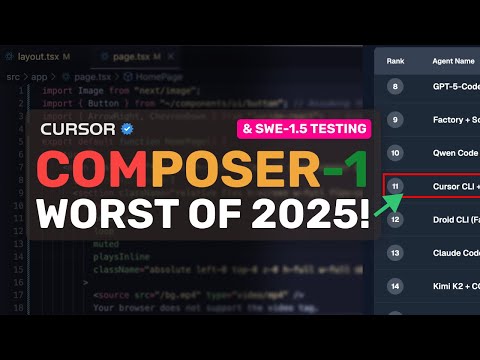Cursor Composer 1 & SWE-1.5 (Fully Tested): LOL, HOW CAN A $10B COMPANY MAKE A MODEL THIS BAD?