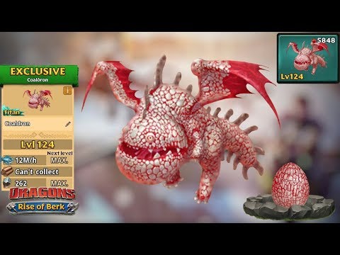 New Exotic Coaldron (Exclusive Eruptodon) Max Level 124 | Dragons: Rise of Berk