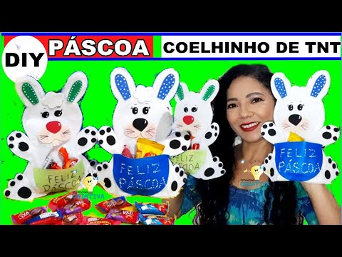 DIY IDEIA PARA  PÁSCOA / FANTOCHE E ENFEITE COELHINHO