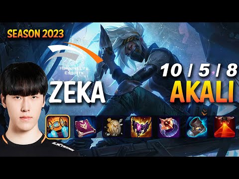 HLE Zeka AKALI vs LEBLANC Mid - Patch 13.21 KR Ranked