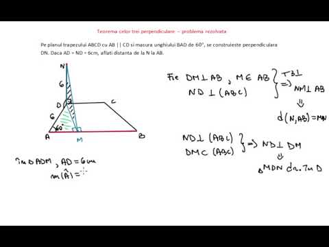 Teorema celor trei perpendiculare - problema rezolvata