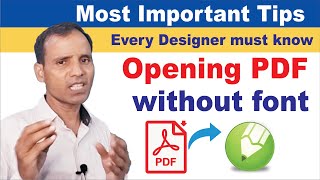 Open PDF as it is in Coreldraw without font | Curve font without font in your system