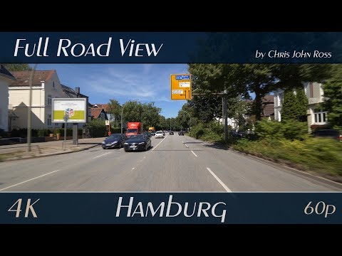Hamburg, Germany: Eppendorf, Groß Borstel - Tarpenbekstraße, Alsterkrugchaussee - 4K (UHD/2160p/60p)