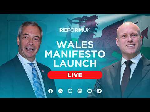 Watch LIVE as Nigel Farage and Dan Thomas launch our manifesto for the Senedd election.