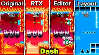 Dash: Original VS RTX VS Editor Mode VS Layout - Geometry Dash 2.2
