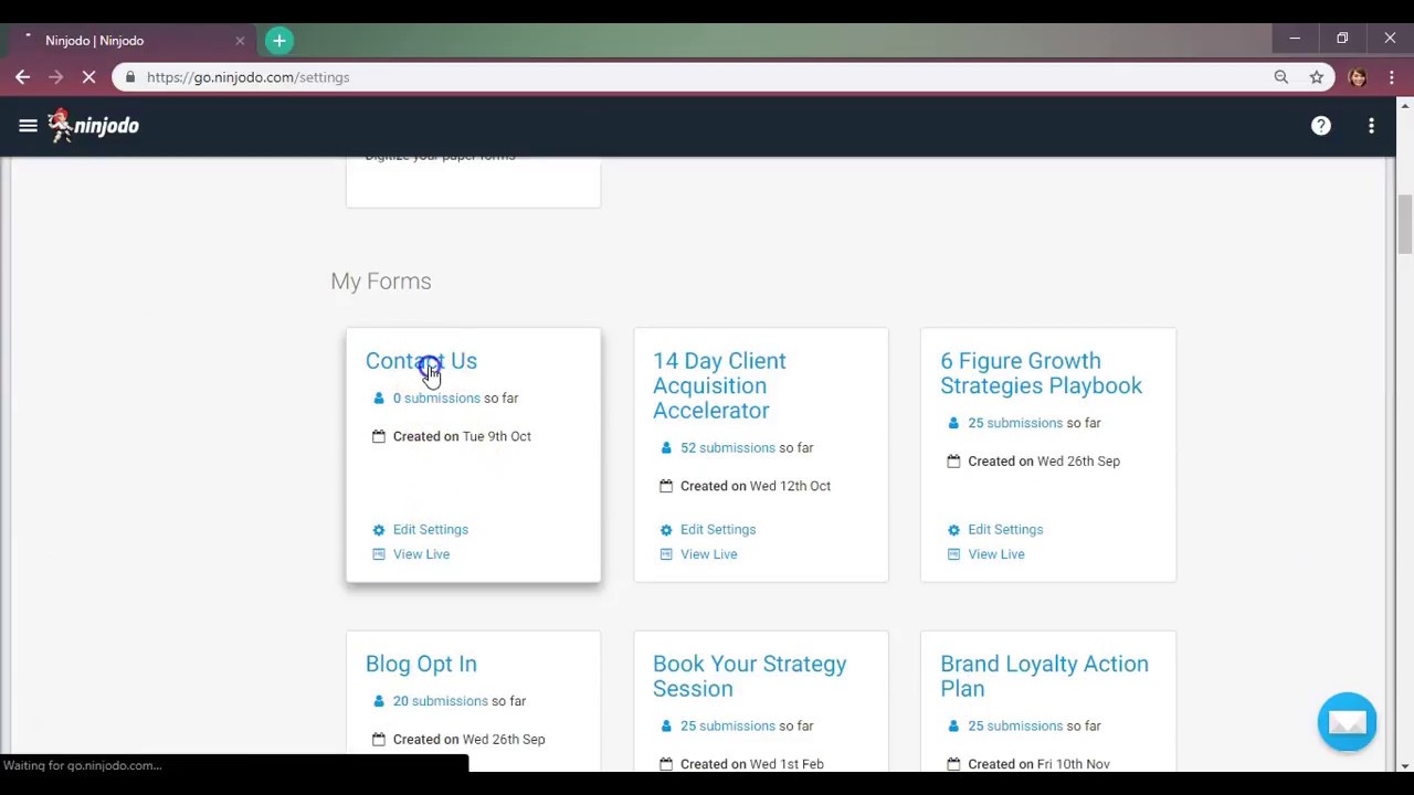 How to Create a General Website Enquiry Form on Ninjodo