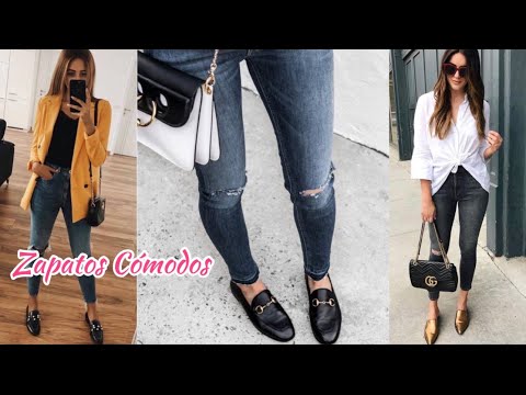 CÓMO USAR ZAPATOS CÓMODOS MODA 2021 2022 LOOKS CASUALES SENCILLOS CÓMODOS PARA MUJER
