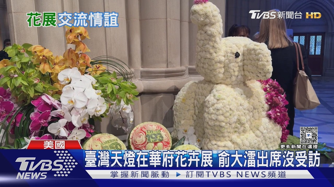 影音/臺灣天燈、喔熊登華府花卉展 俞大㵢夫妻到場沒受訪