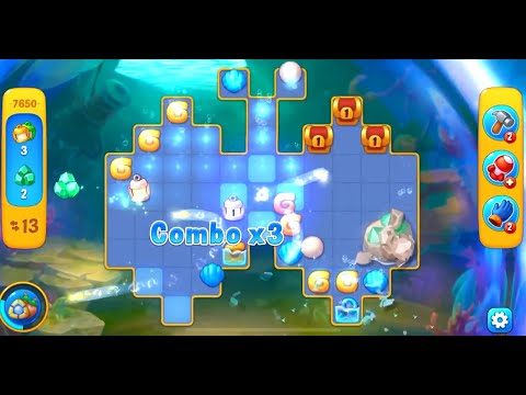 Fishdom level 7650 with a puzzle (с головоломкой)