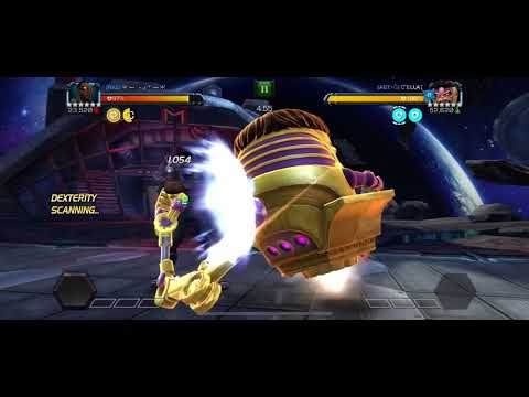 Mcoc - polka dot modok mini with falcon, very close one but survived s26 war 5