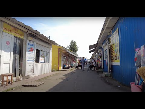 Walking Russian small town | Lvovskiy, Podolsk, Russia | Sun day in August in real Russia.