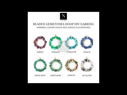Round Hoop Gemstone Beads Necklace Pendant