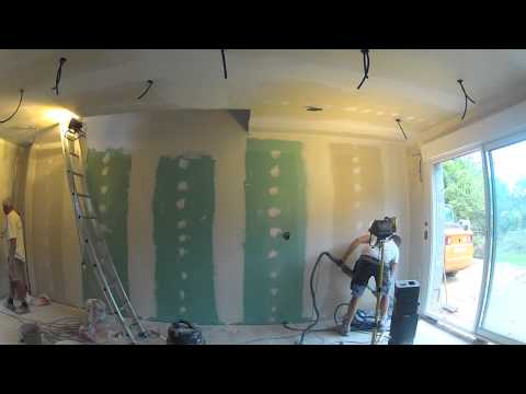 ponçage bande placo avec girafe