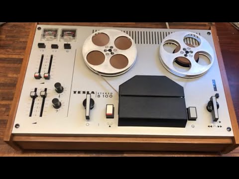 Tesla B 100 Stereo ￼Tonbandgerät nach Reparatur, ein Testlauf￼