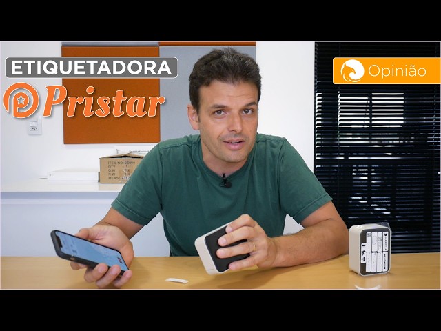 Imagem do vídeo da avaliação Impressora térmica para etiquetas Pristar P15, com bluetooth, mini label maker