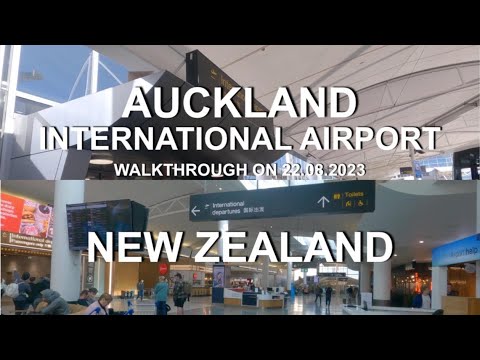 Aeroporto Internacional de Auckland | 4K | Passo a passo em 22.08.2023 | Ilha do Norte | Nova Zelândia