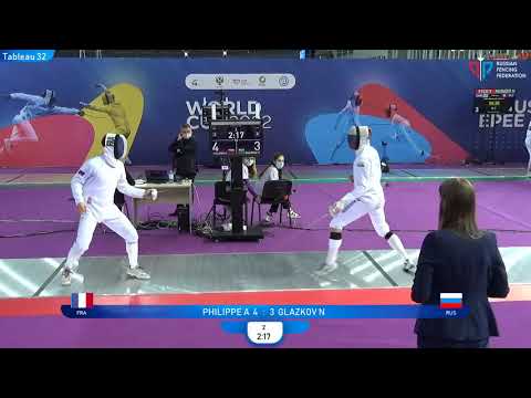Sirius Epee 2022, ME Ind T32 Glazkov RUS - Philippe FRA