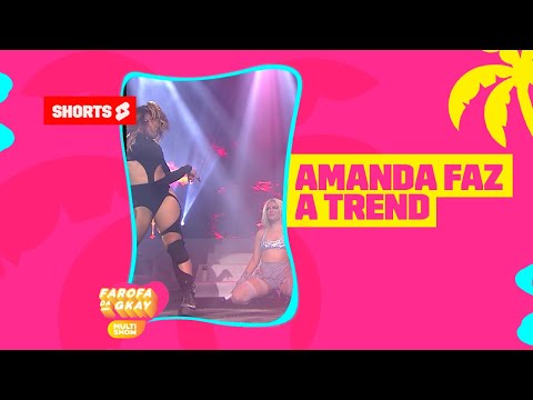 AMANDA ARAÚJO dá um show no palco com Luísa Sonza | Farofa da Gkay | Humor Multishow | #Shorts