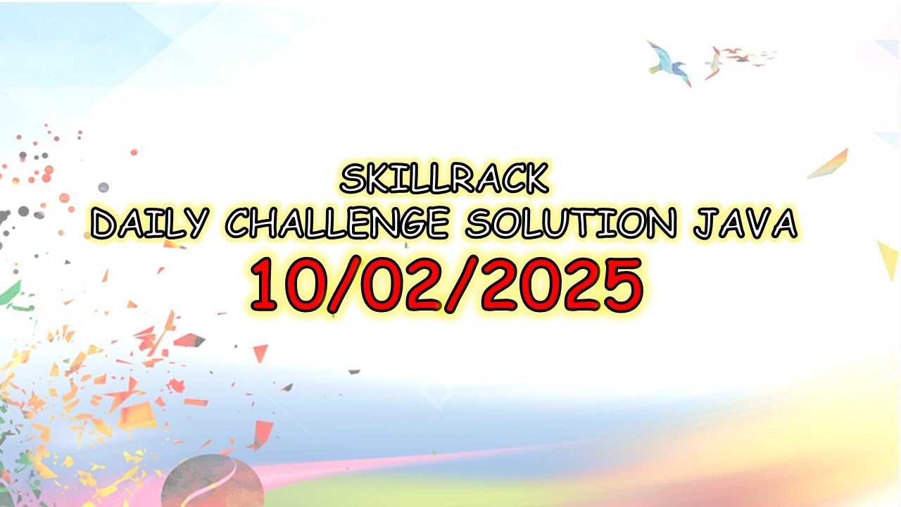 SkillRack Daily Challenge Java Solution | 10/02/2025 #skillrack #coderack