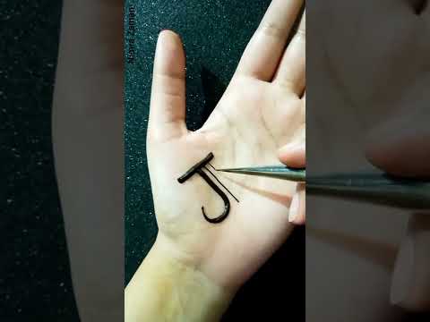 #shorts "J" letter mehndi tattoo design | "J" alphabet  mehndi tattoo @nimrazaman #shortvideos