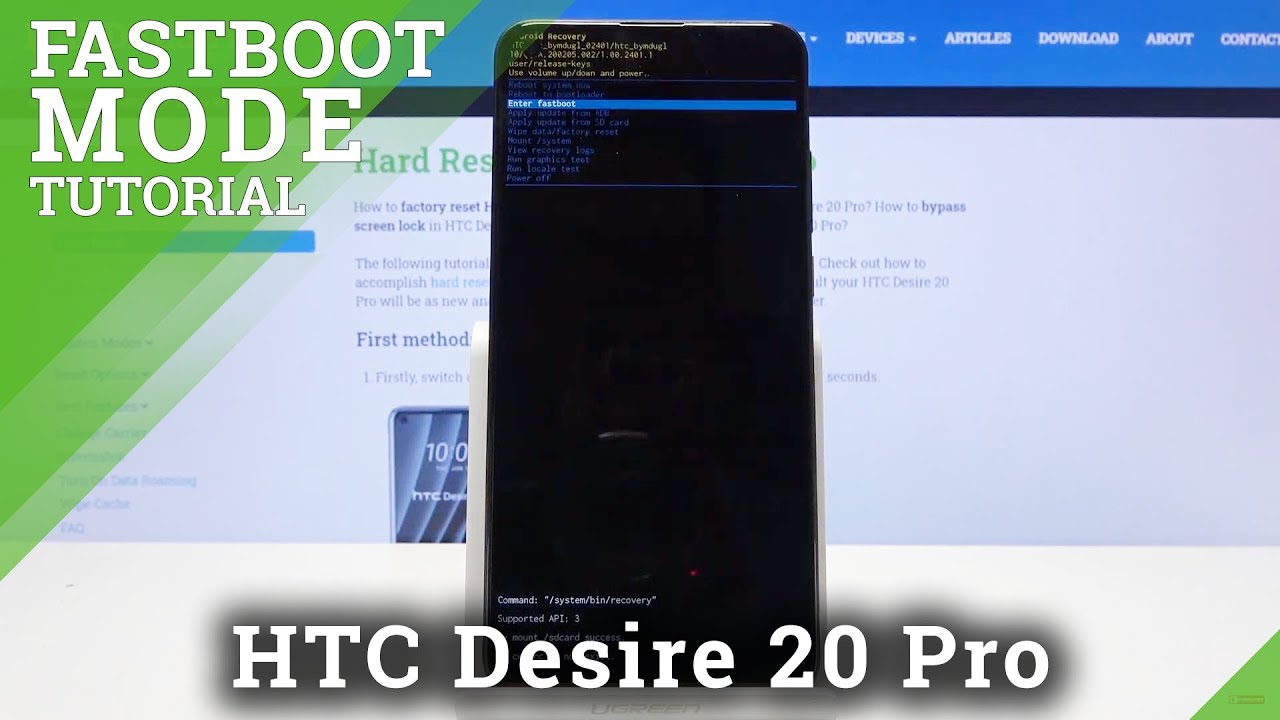 How to Get Access into Fastboot Menu in HTC Desire 20 Pro – Open & Quit Fastboot Mode